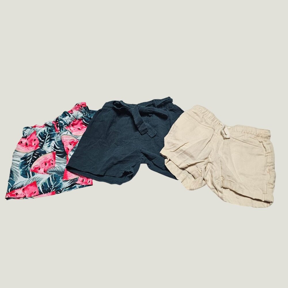 Lot of 3 Girls Kids Watermelon Print Swim Shorts Casual Beach Shorts XS (4-5)